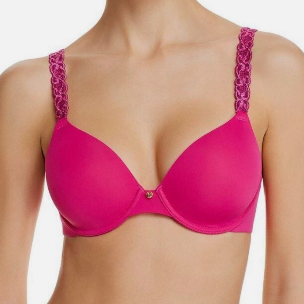 NWT Natori Pure Luxe Full Fit Contour Bra, Style 732080, Size 32 D, Color Orchid